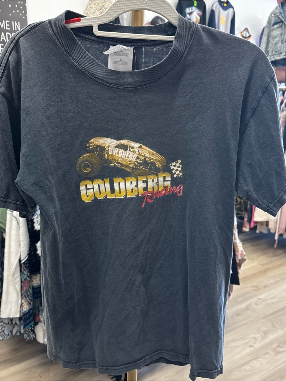 Vintage 90s Goldberg Monster Truck Racing Shirt WCW Wrestling